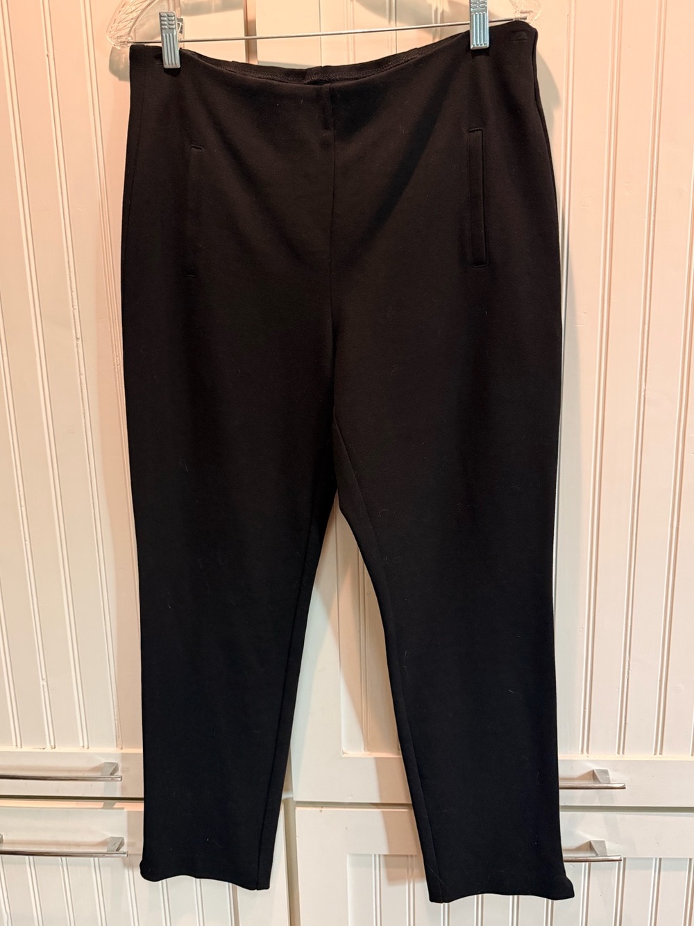 Chico’s Black Ponte Knit Ankle Pants